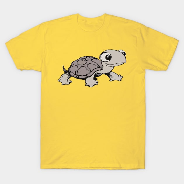 Adorable Tortoise Cartoon Sketch T-Shirt by madmonkey